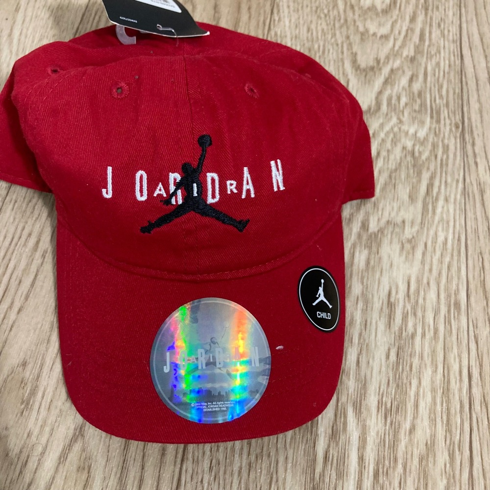 Jordan Jumpman Baseball Cap Child Size Red New Adjustable Hat